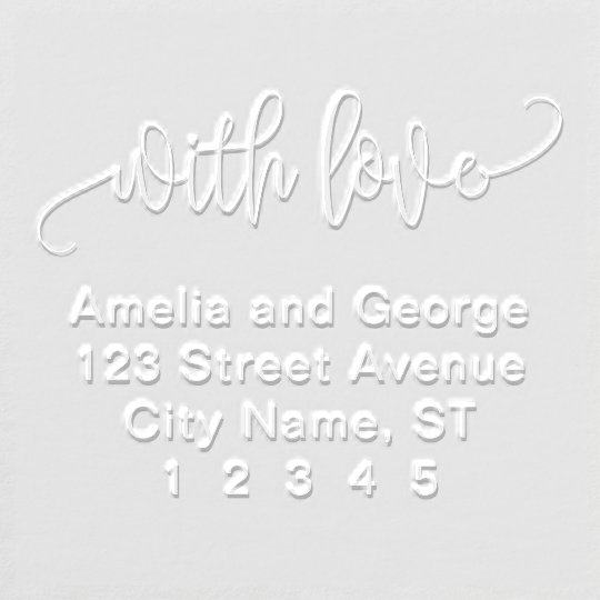 Lovely Calligraphy Address Custom Embosser