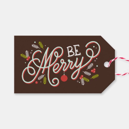 Christmas Branches Holiday Gift Tags or Labels - Berry Berry Sweet