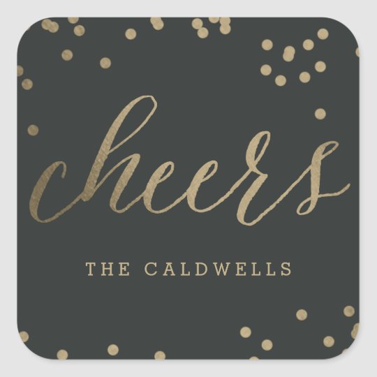 Bubbly Cheers Personalized Stickers or Tags