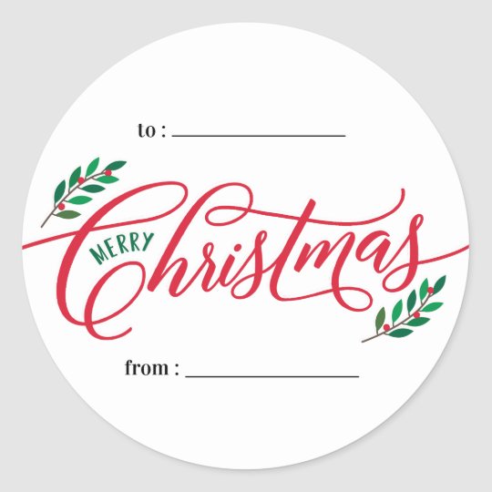 Christmas Branches Personalized Stickers or Tags