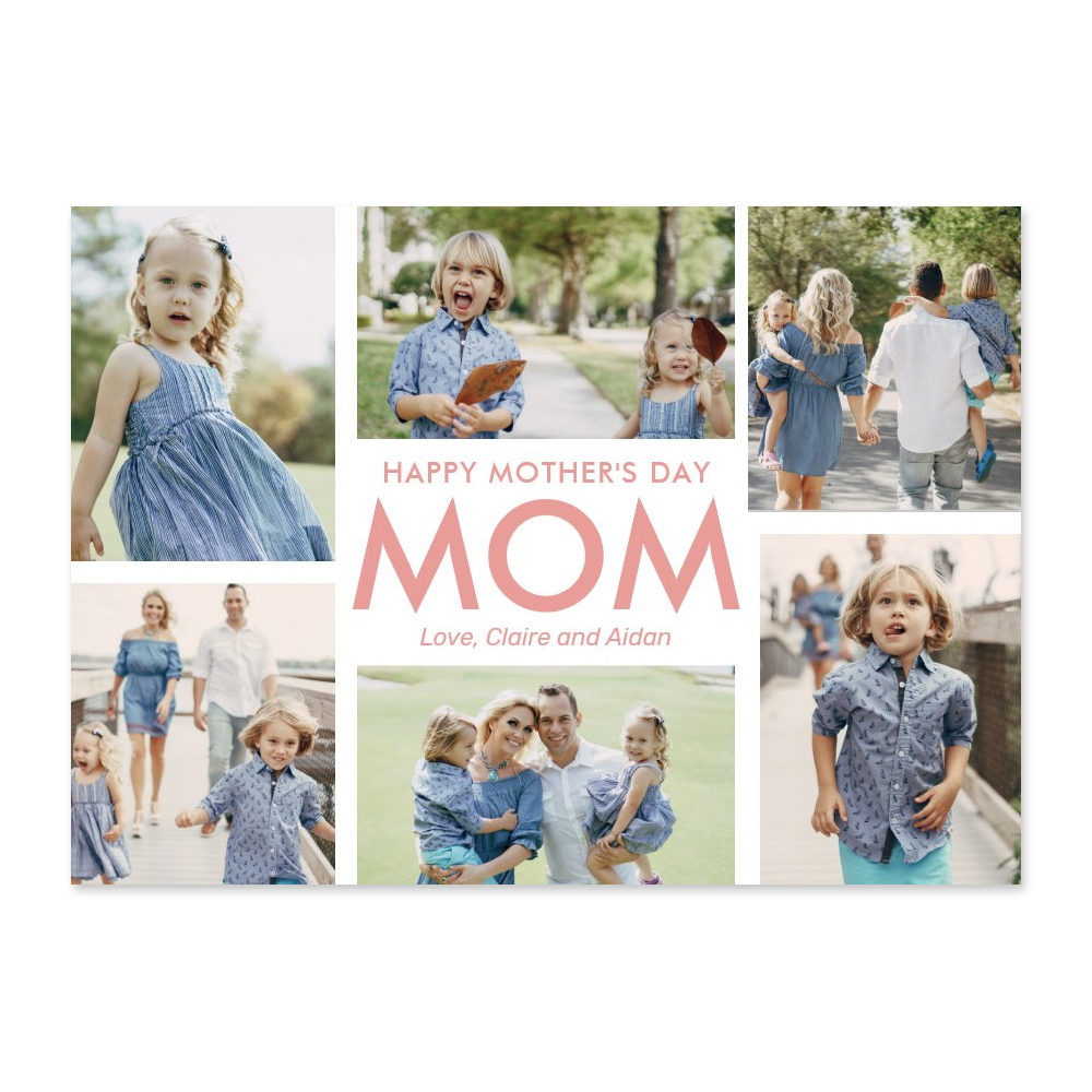Mom Gallery Collage Custom Mother's Day Card