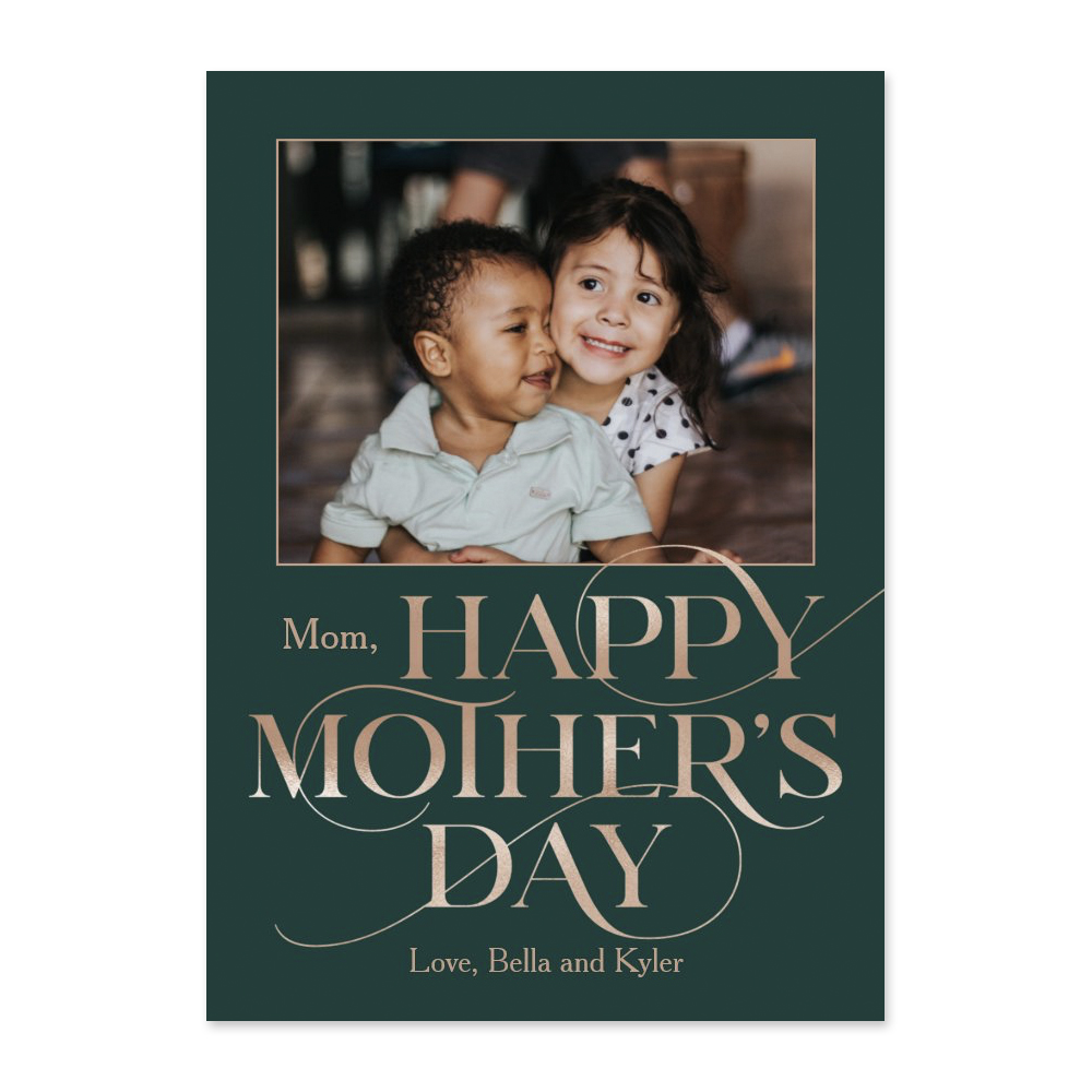 Mother With Hat Personalized Mother's Day Card