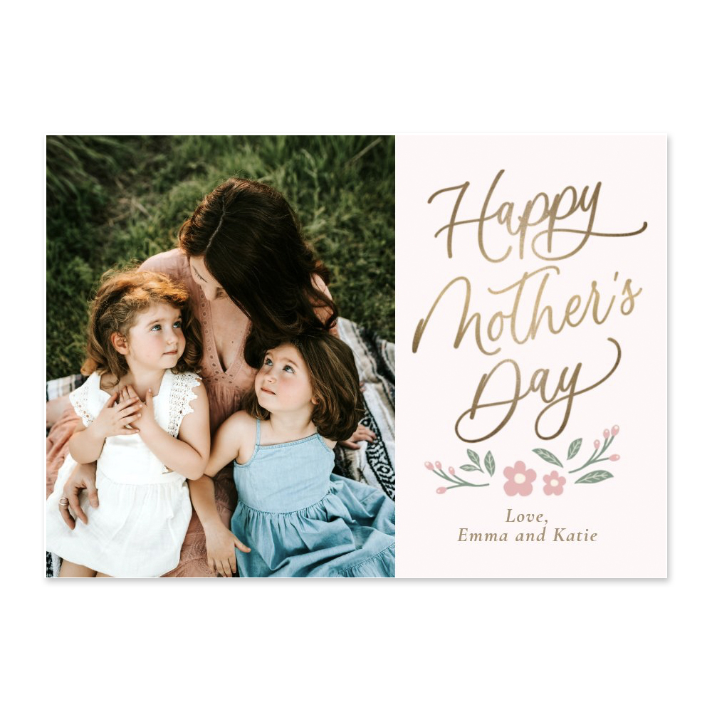 Sweet Blooms Custom Mother's Day Card Photo Card