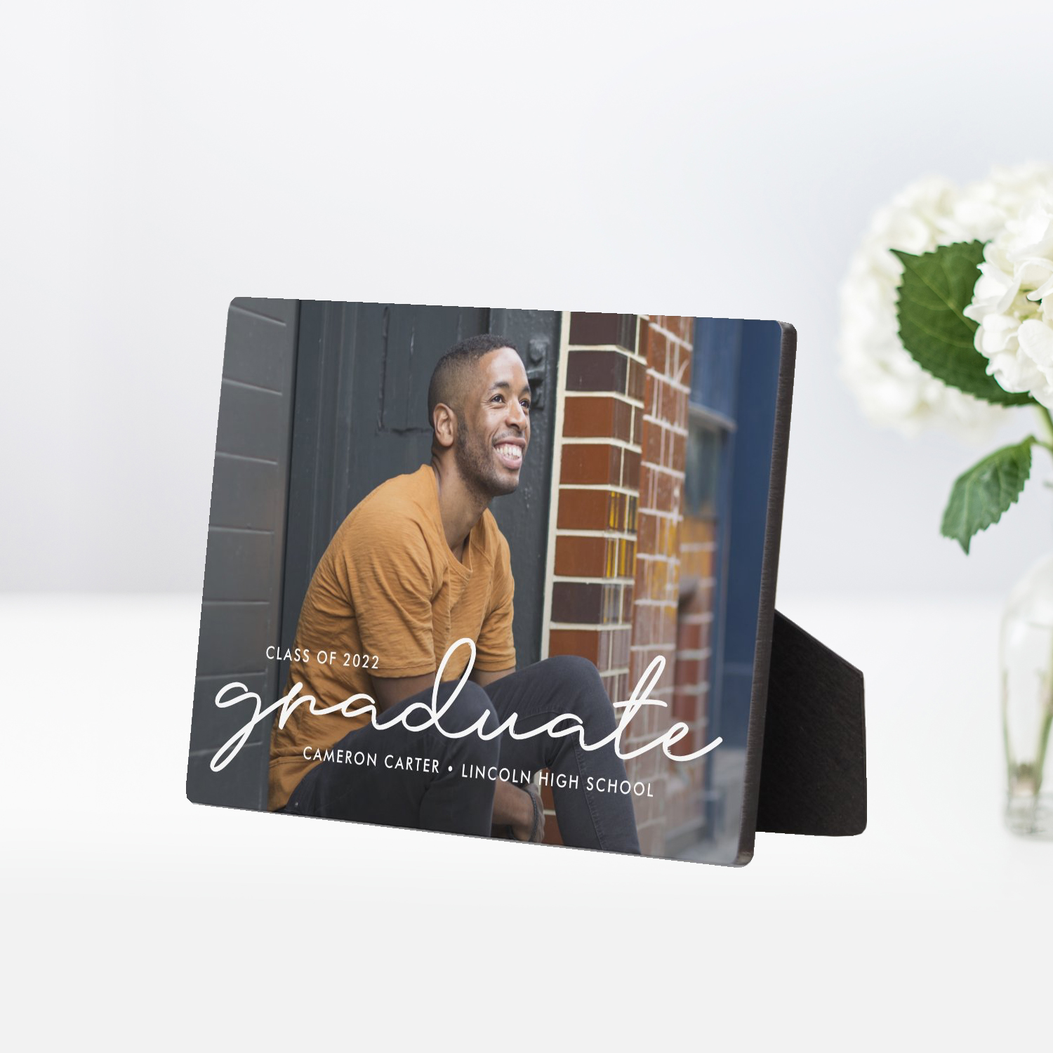 Proudly Written Graduation Desktop Plaque