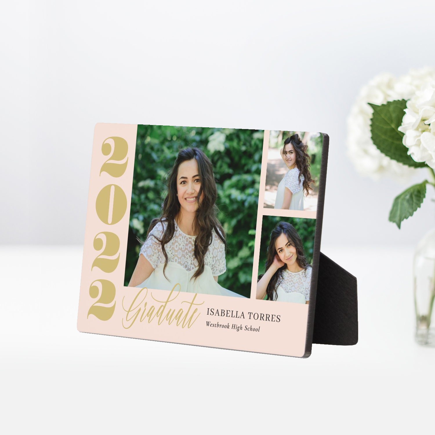 Radiant Moments Editable Color Graduation Desktop Plaque