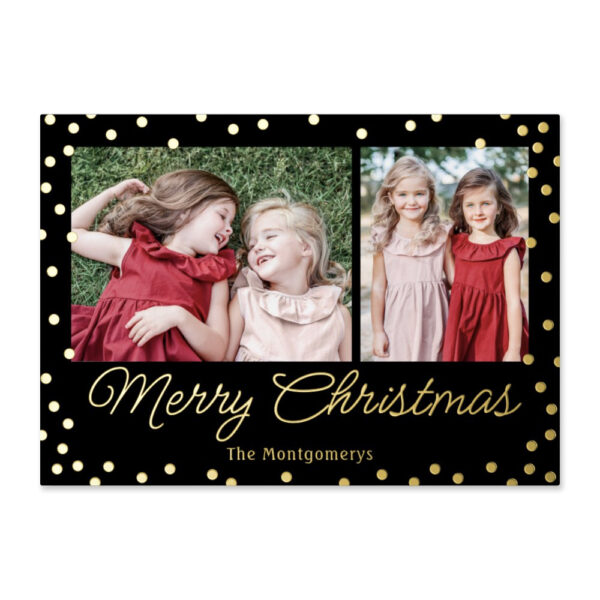 Bubbly Cheer Editable Color Holiday Photo Cards