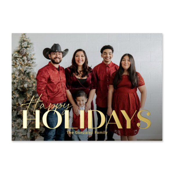 Classic Bold Happy Holidays Holiday Photo Cards