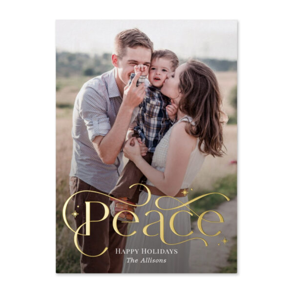 Classic Peace Holiday Photo Cards
