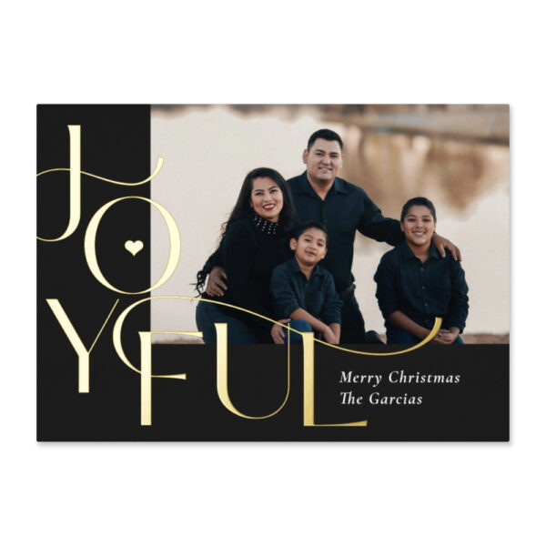 Joyful Life Editable Color Holiday Photo Cards