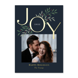 Luscious Joy Editable Color Holiday Photo Cards