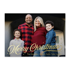 Timeless Glow Merry Christmas Holiday Photo Cards