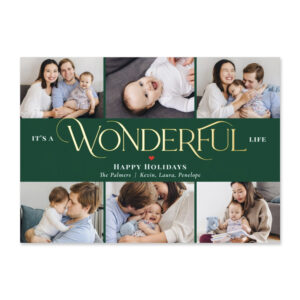 Wonderful Life Editable Color Holiday Photo Cards