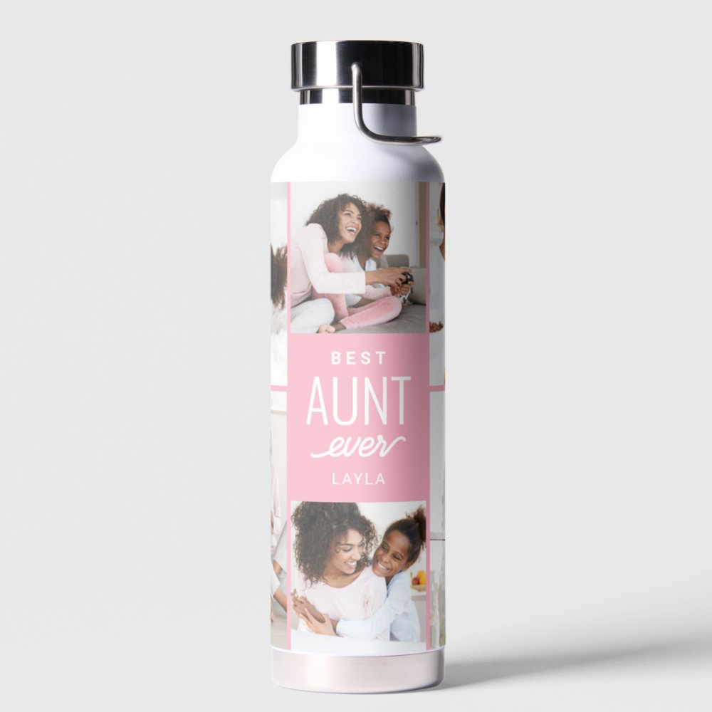 Adoring Collage 3 Personalized Water Bottle
