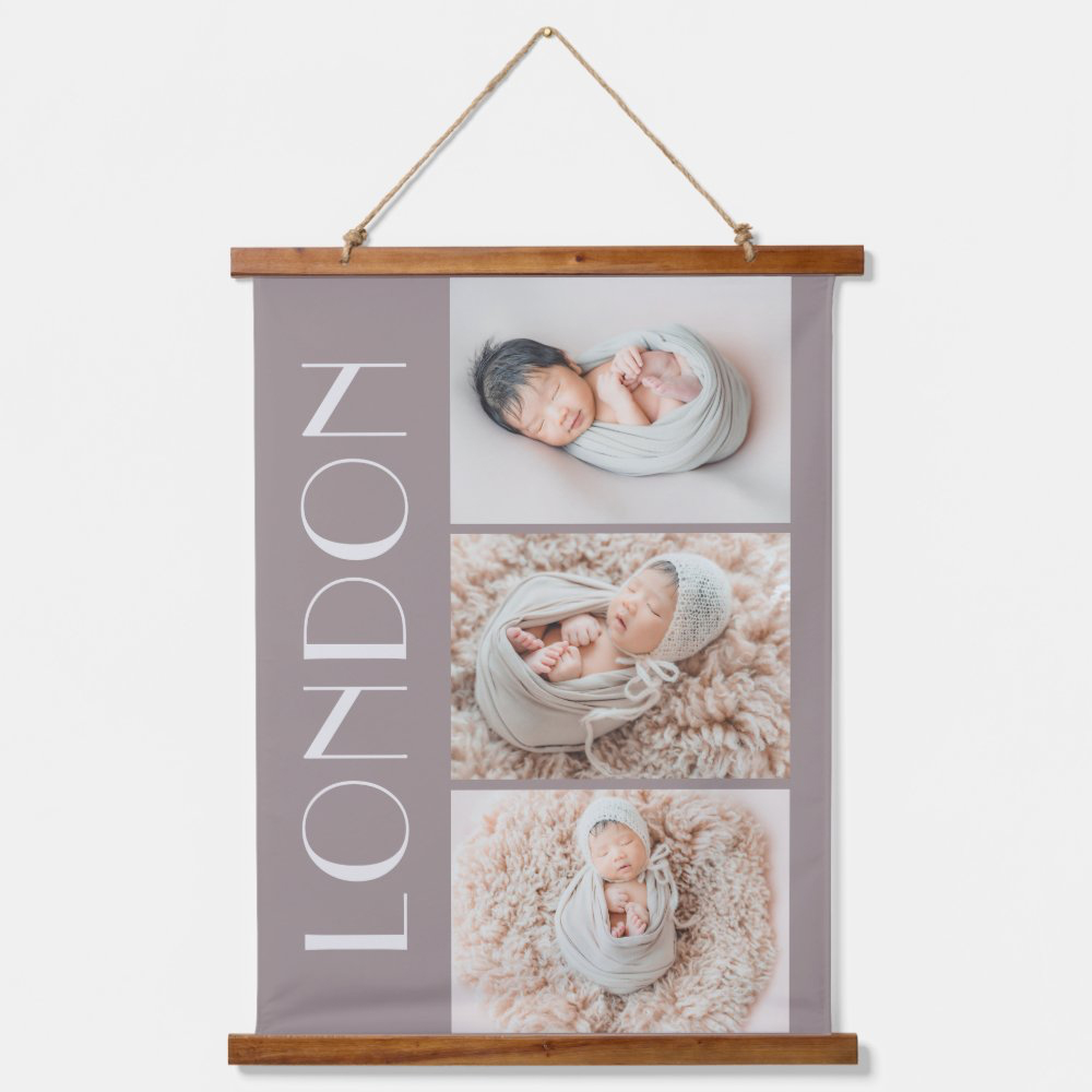 Captioned Photo Strip 2 Wall Tapestry Personalized Photo Gift