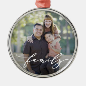 Family Love Personalized Photo Christmas Ornament