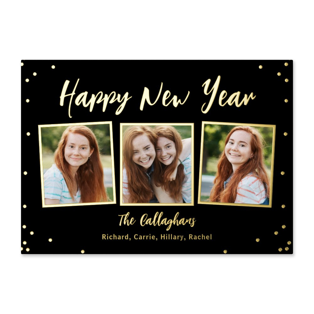 Fun Snapshots Happy New Year Photo Card