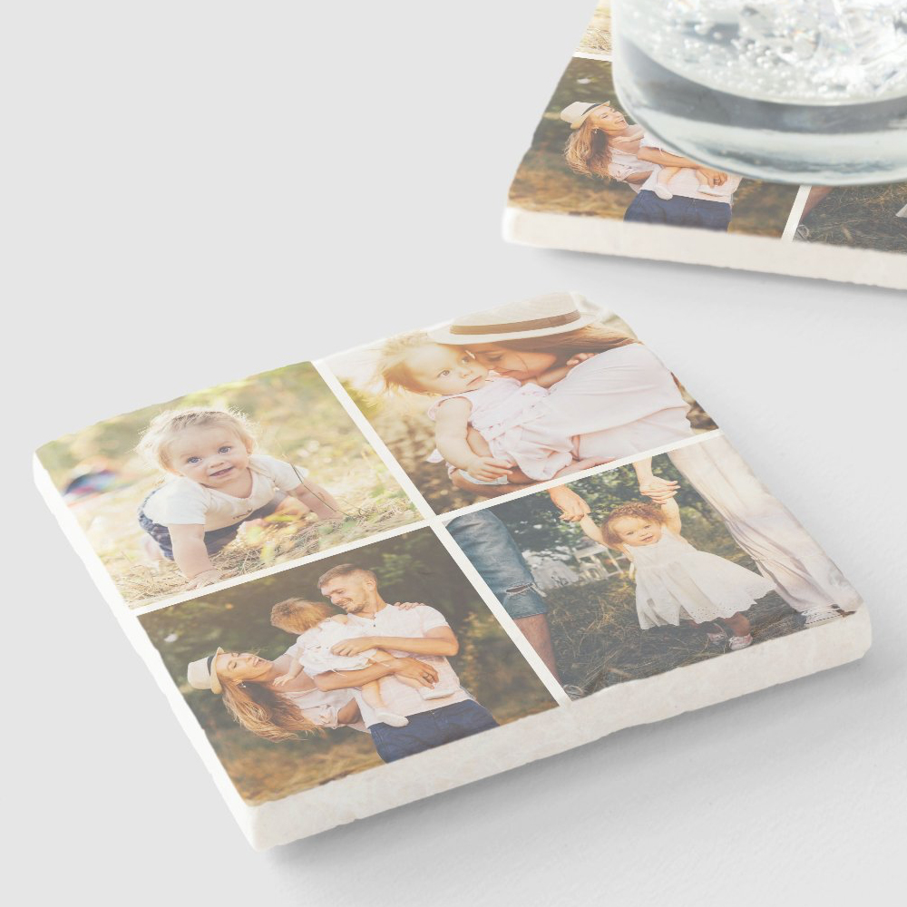 Gallery Grid Stone Coaster Personalized Coasters