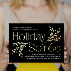Holiday Soirée Foil Holiday Party Invitations