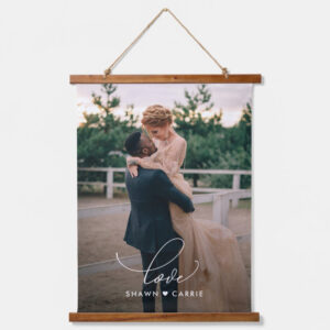 Simple Love Wall Tapestry Personalized Photo Gift
