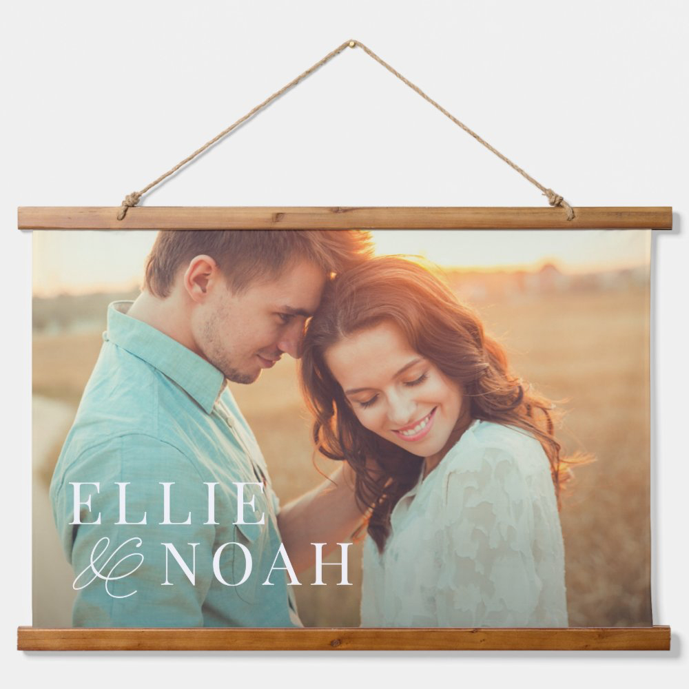 So In Love Couple Wall Tapestry Personalized Photo Gift