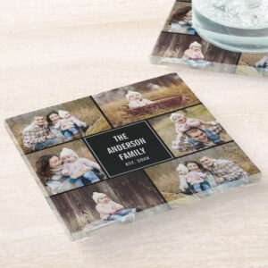 Square Collage Glass Coasters Personalized Coasters