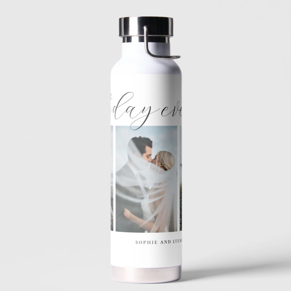 Trio Collage 1 Personalized Water Bottle