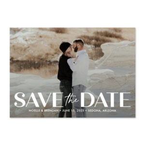 Classic Bold Editable Color Save The Date Cards