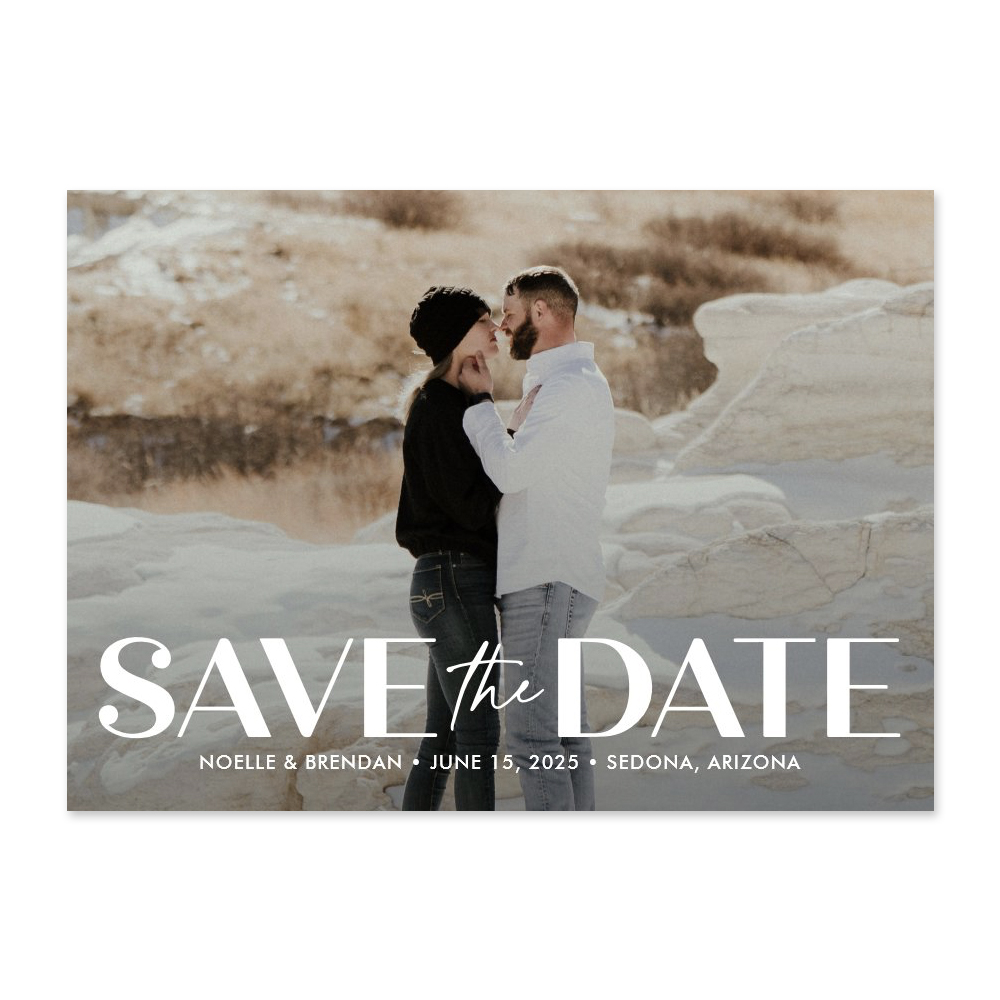 Classic Bold Editable Color Save The Date Cards