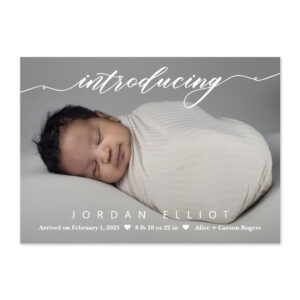 Delightful Intro Editable Color Birth Announcement