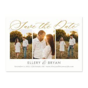 Elegant Trio Editable Color Save The Date Cards