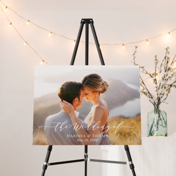 Everlasting Love Photo Canvas Wedding Welcome Sign