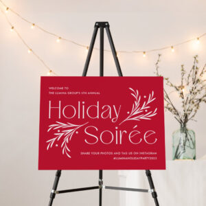 Lavish Soiree Holiday Party Welcome Sign