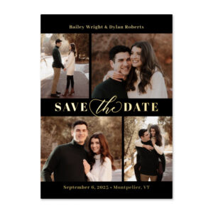 Refined Collage Foil Save The Date Cards