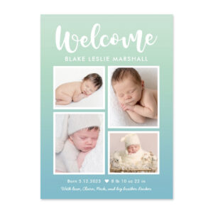 Welcome Gallery Baby Boy Birth Announcement