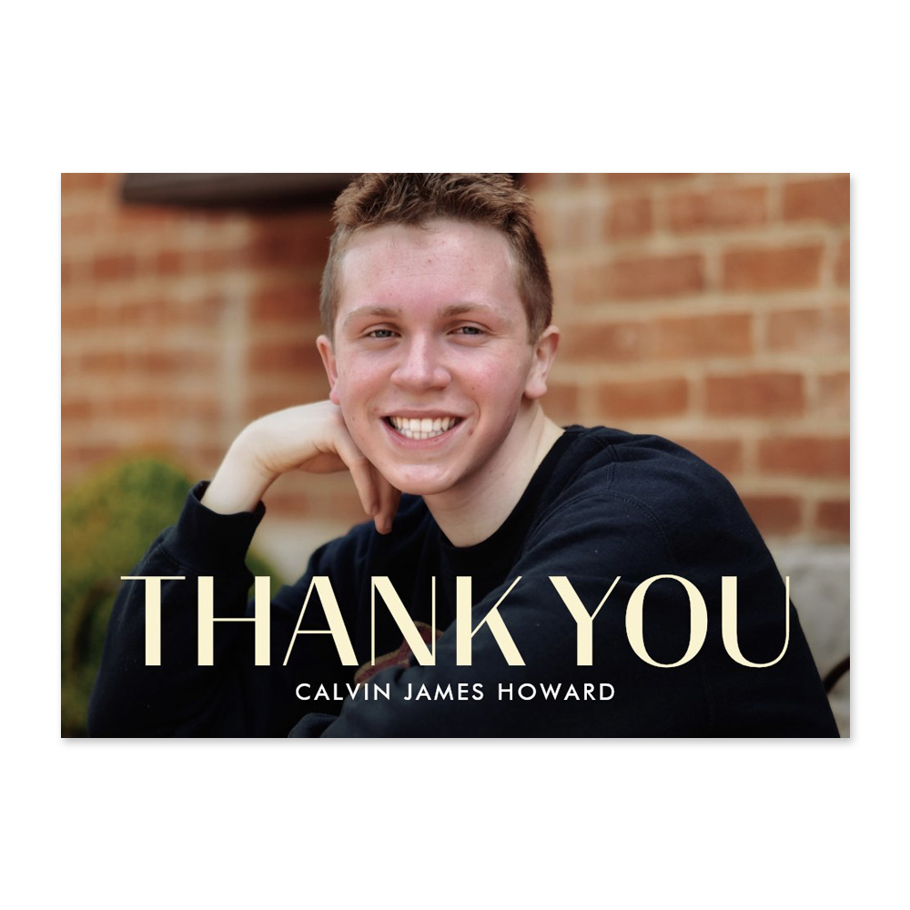 Modern Clean Flat Thank You Card