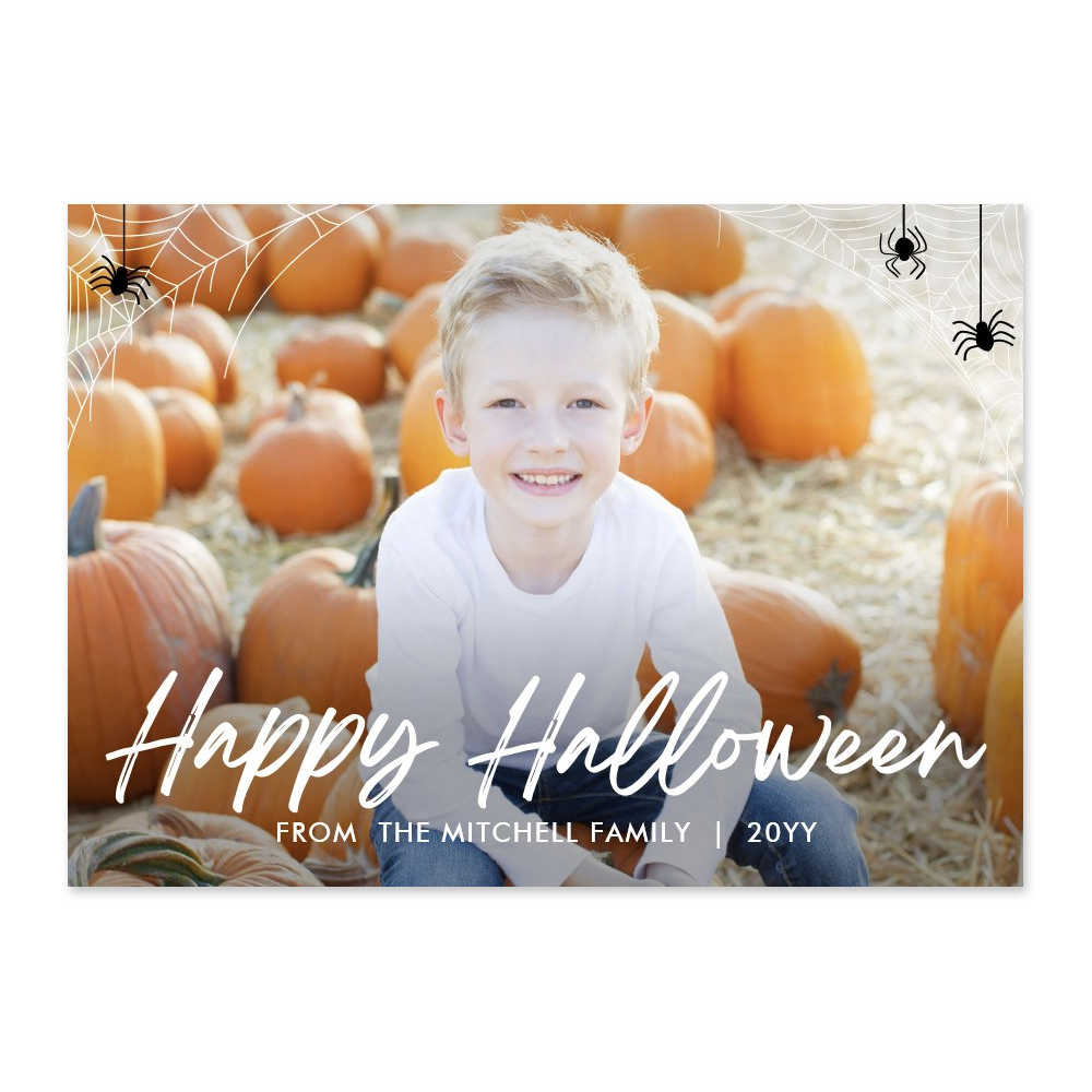 Framing Web Halloween Photo Card