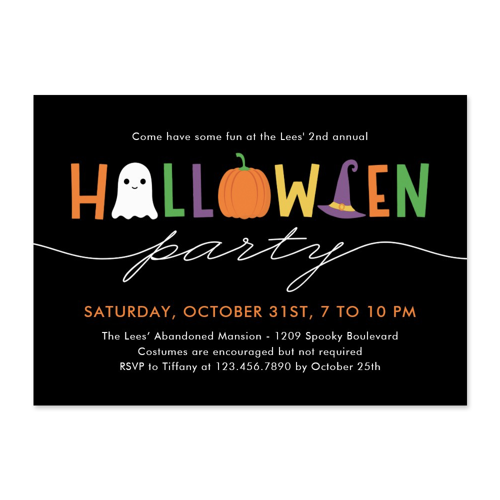Fun and Festive Modern Halloween Party Invitation