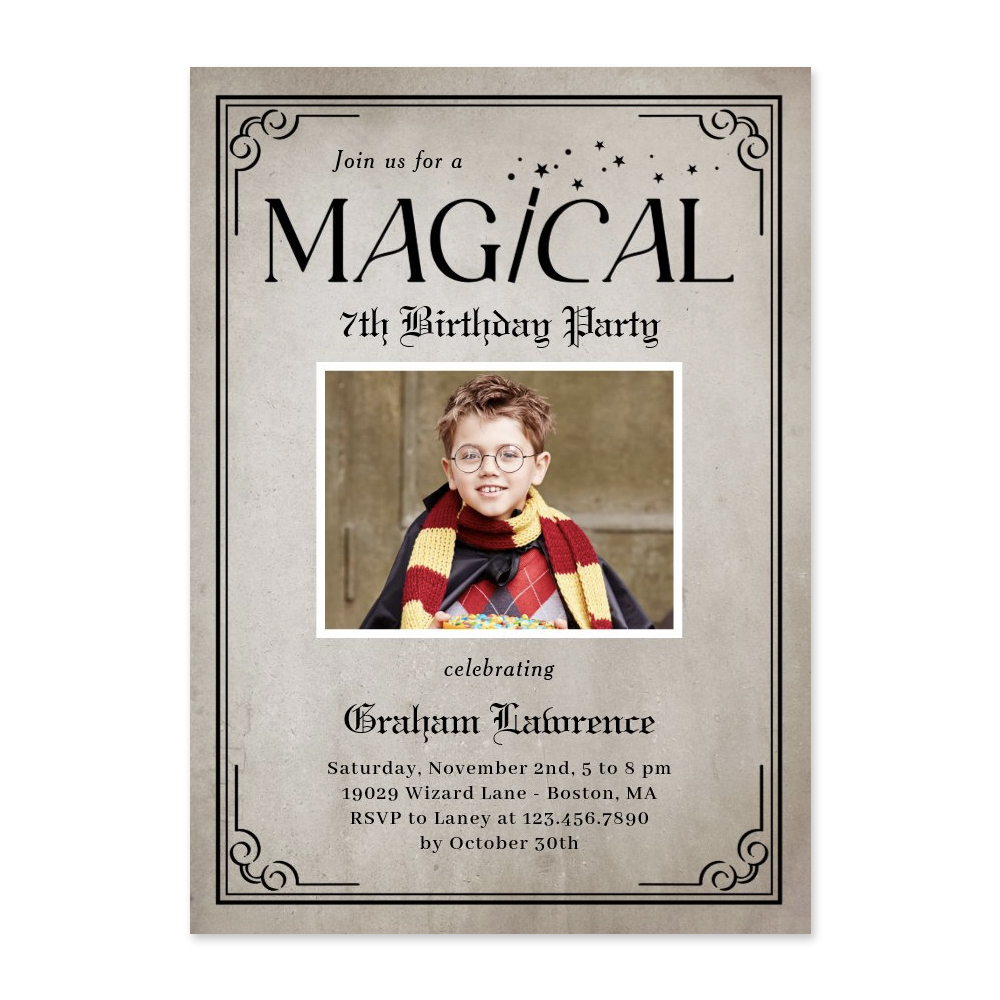 Pure Magic Birthday or Halloween Party Invitation