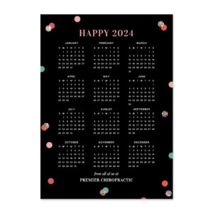 Bright Dots 2024 Calendar Business Holiday Card Corporate Holiday Card