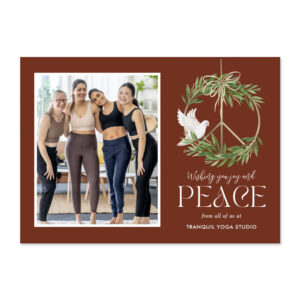 Peaceful Dove Photo Business Holiday Card Corporate Holiday Card
