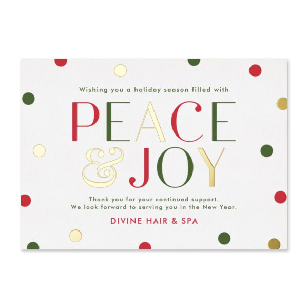 Radiant Season Foil Business Holiday Card Corporate Holiday Card