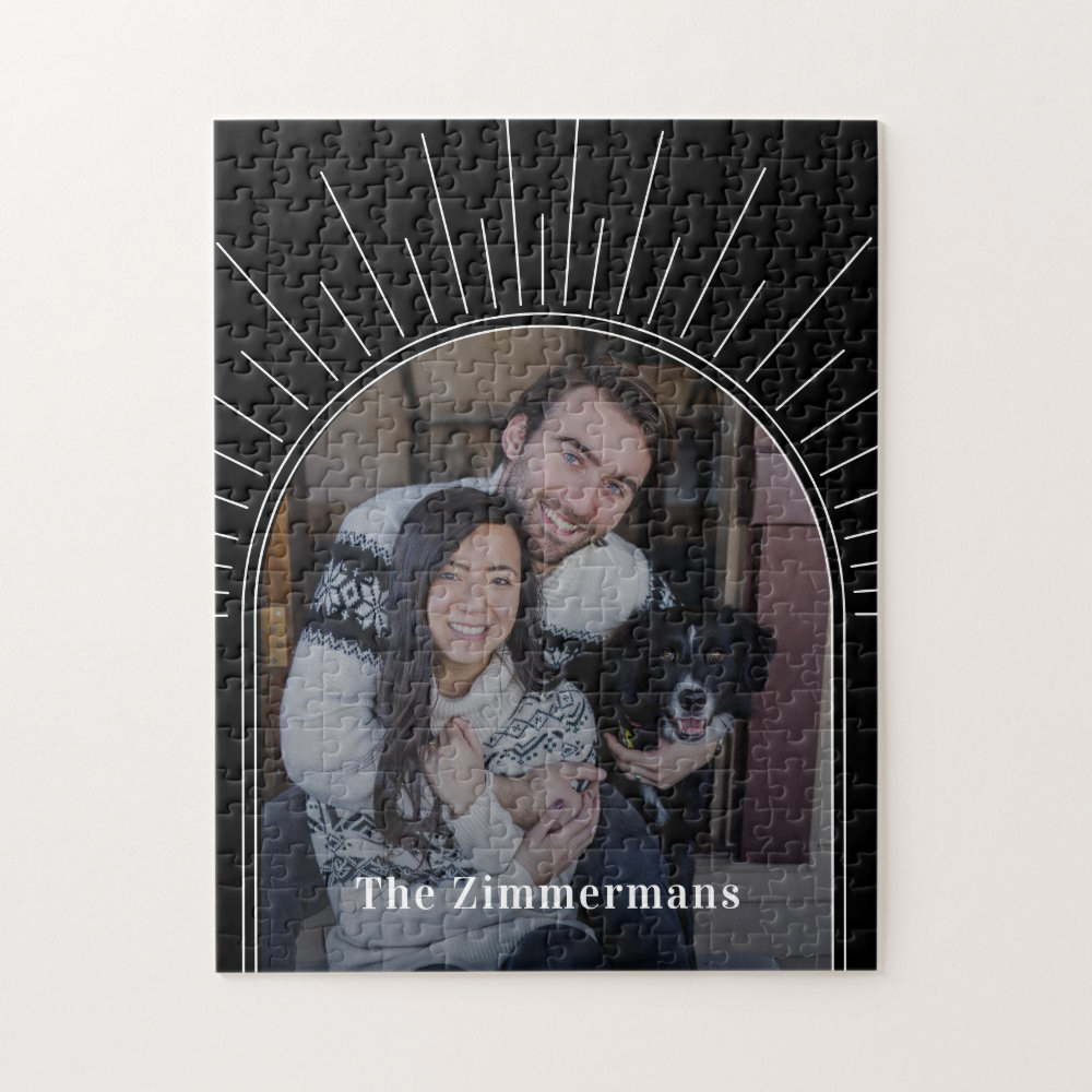 Bright Frame Editable Color Personalized Photo Puzzle
