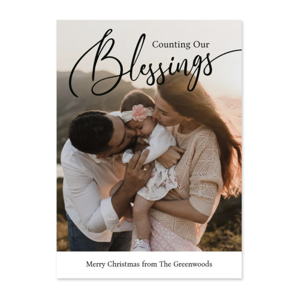 Counted Blessings Religious Christmas Card Holiday Card