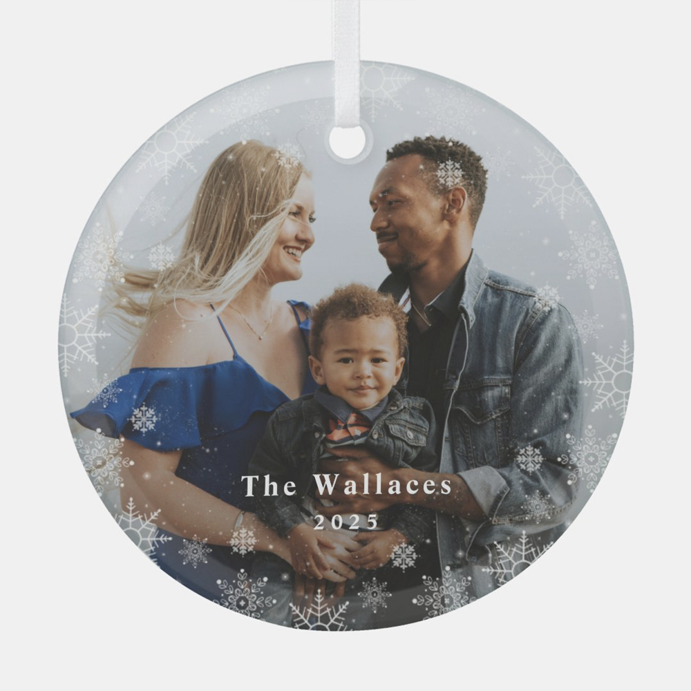 Frosted Season Personalized Christmas Ornament