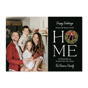 Homey Greeting Holiday Card Moving Announcement