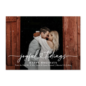 Joyful Tidings Newlywed Holiday Photo Card