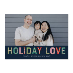 Lovely Lines Modern Bright Holiday Photo Card