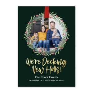 New Wreath Foil Holiday Moving Announcement
