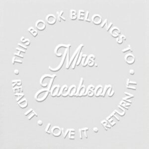 Personal Belongin Library Book Stamp Custom Embosser