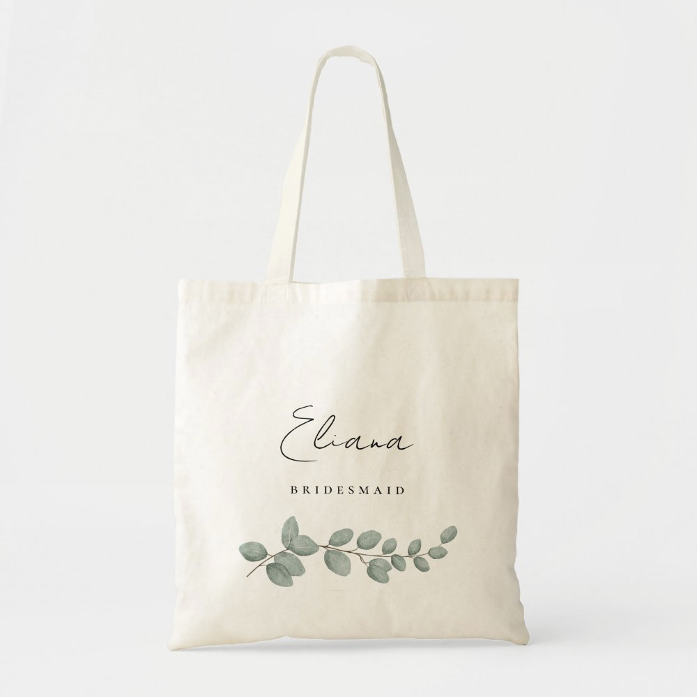 Timeless Branch Personalized Bridal Party Wedding Bridesmaid Tote Bag